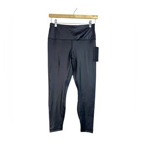 90 Degree Women’s Metallic Black Leggings Active Gym Yoga Size M NWT